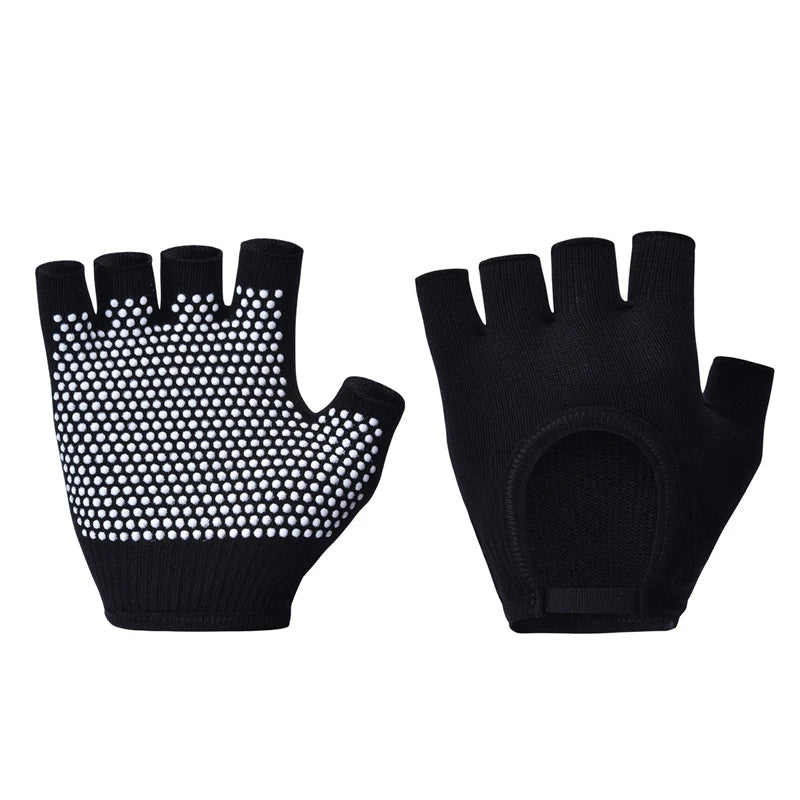 Breathable Cycling Gloves Women Fitness Gloves Gym Weightlifting Yoga Bodybuilding Training Non-slip Sports Half Finger Gloves