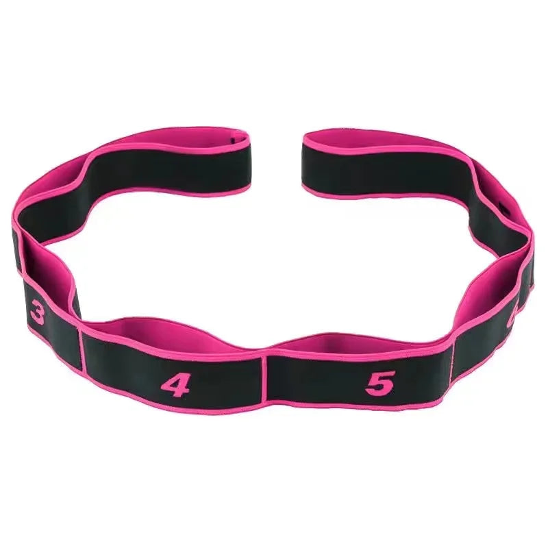 8/10 Sections Dance Resistance Band Yoga Stretching Pilates Fitness Digital Elasticity Elastic Stretch Training Tension Belt