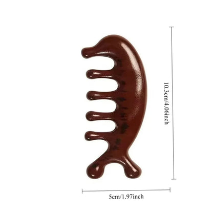 Wide-toothed Gua Sha Massage Comb Facial Massager, suitable for head, face, scalp, and body—Gua Sha tool