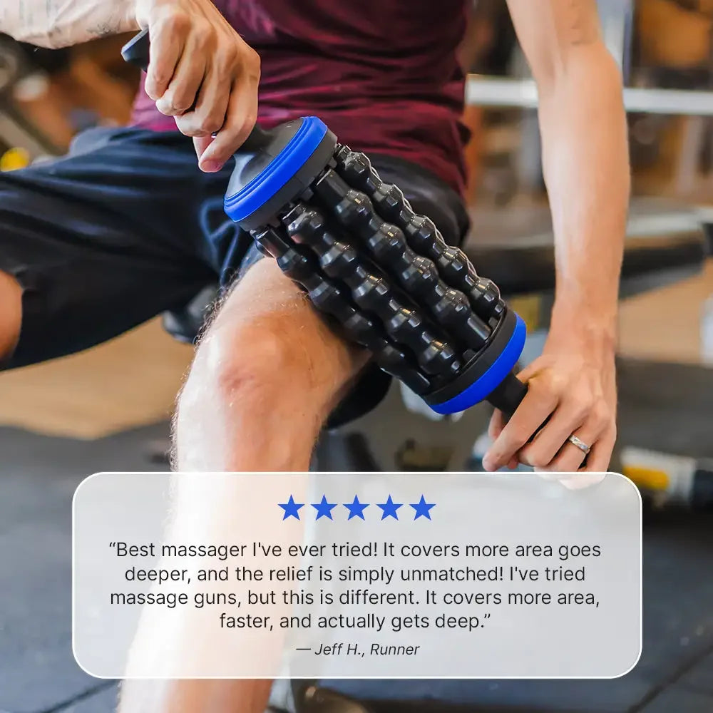 Electric Roller Massage Stick Deep Tissue Muscle Fascia Relaxation Massager Cordless Rechargeable Fitness Exercise Pain Relief