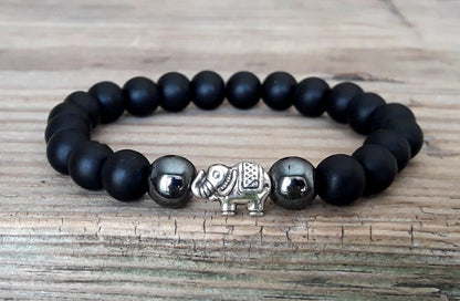 Good luck Bracelet Citrine bracelet Black Tourmaline bracelet Yoga bracelet