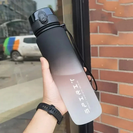 33.81oz Portable Sports Water Bottle Gradient Color Plastic Drinking Bottle For Men And Women Perfect For Outdoor Travel Office