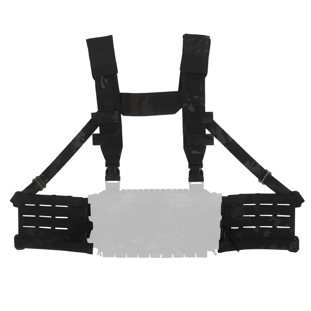 Tactical ARC Chest Rig V3 Shoulder Strap 5.56 Triple Mag Pouch with Bilateral Quick Release Slide Molle Platforms Hunting Vest