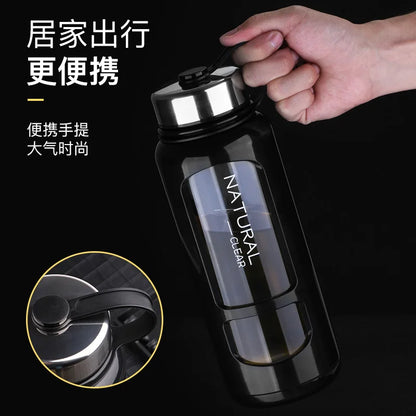 1-Liter Large-capacity Glass Water Bottle, Anti-scalding Suitable for Summer Gym and Outdoor Camping, Sturdy Sports Water Bottle