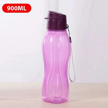PP Sports Water Bottle Large Capacity Leak Proof Flip Top Drink Bottle with Handle Strap Outdoor Gym Water Drinking Bottle