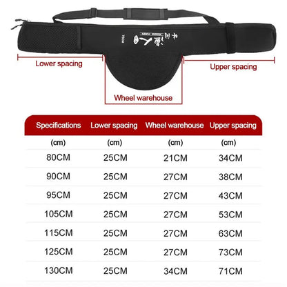 New Portable Fishing Rod Bag With Shoulder Strap Black Fishing Pole Reel Bag Folding Fishing Rod Case