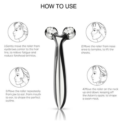 360 Rotate 3D Roller Massager Face Massage Y-Shape Thin Body Relaxation Lifting Wrinkle Remover Facial Neck Relaxation Tools