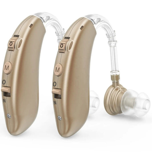 Newest cheap Rechargeable Digital Hearing Aid Adjustable Tone Best Sound Amplifier Portable Deaf Elderly BTE Hearing Aid