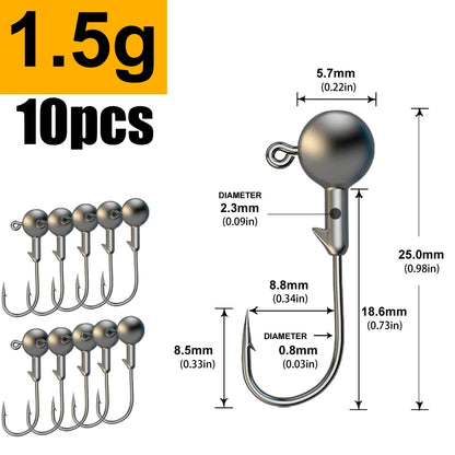 1g 2g 3g 4g 5g 10g 20g 22g 25g 28g crank Jig head hook fishing hook head Jig lure hard bait soft worm jig hook for fishing