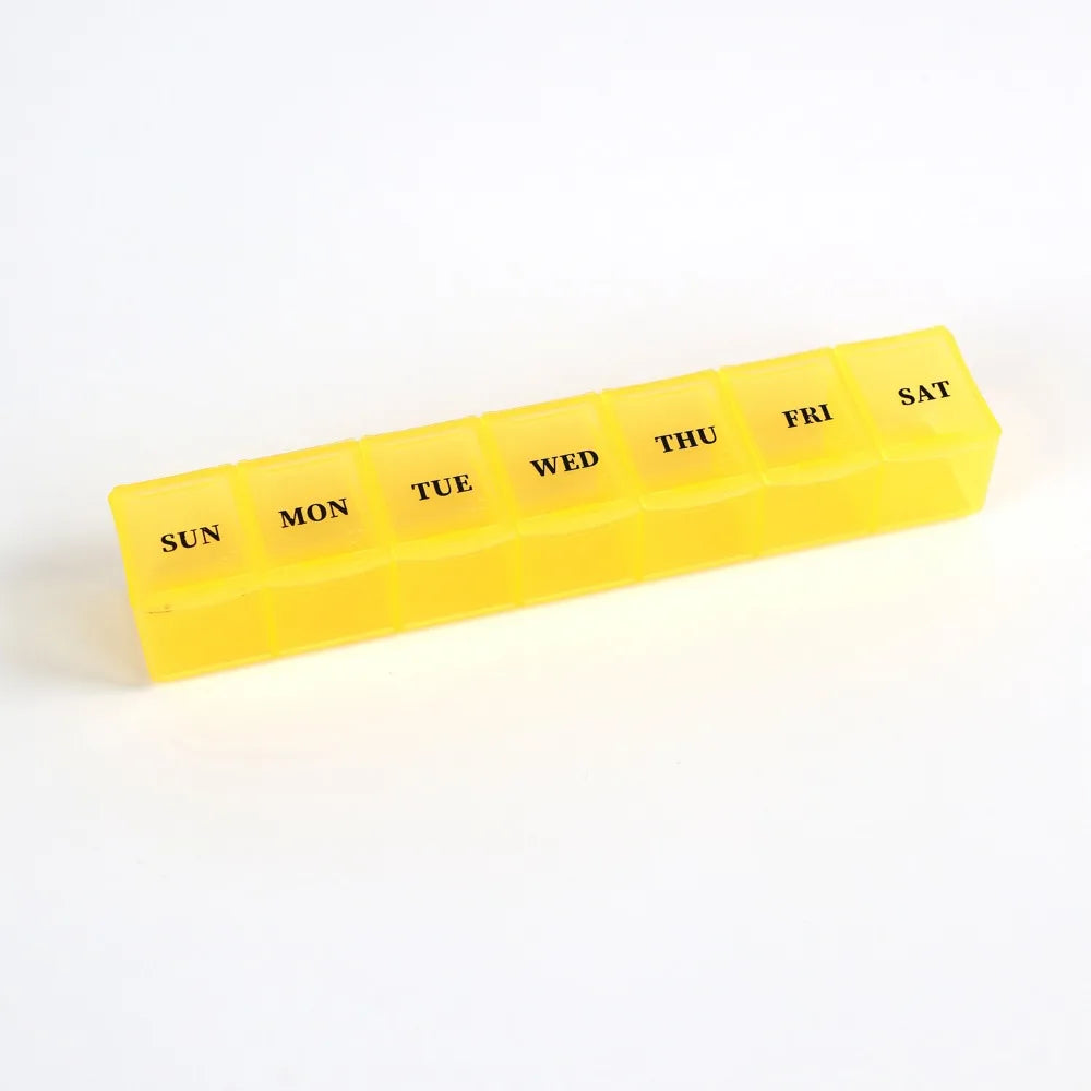 New Hot Weekly Premuim Portable 7 Grids 1 Times A Day Pill Storage Cases Box Organizer Container for Vitamins Medicine Fish Oils