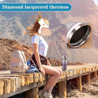 30oz 890ML Stainless Steel Vacuum Tumbler With Straw Leakproof Thermal Car Mug Outdoor Sports Water Bottle