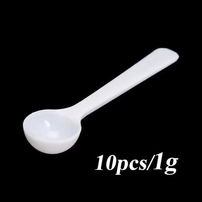 10PCS Tools Kitchen Protein Powder Measuring Spoon Plastic Coffee Milk 1/3/5/10g