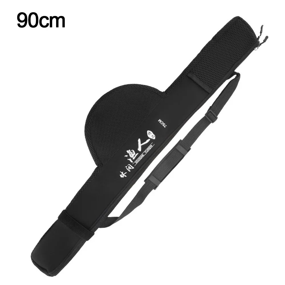 New Portable Fishing Rod Bag With Shoulder Strap Black Fishing Pole Reel Bag Folding Fishing Rod Case
