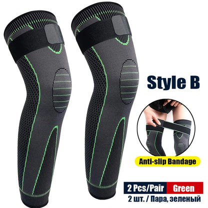 1Pair Sport Knee Support Brace Compression Long Full Legs Sleeve Arthritis Running Gym Arthritis Relief Fashion Sport Knee Pads