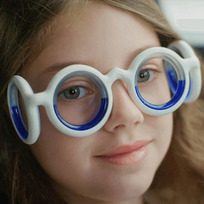 1Pcs Anti-Motion Sickness Liquid Glasses Portable Lensless Driving Sickness Goggles Anti-Sickness Glasses For Children Adult
