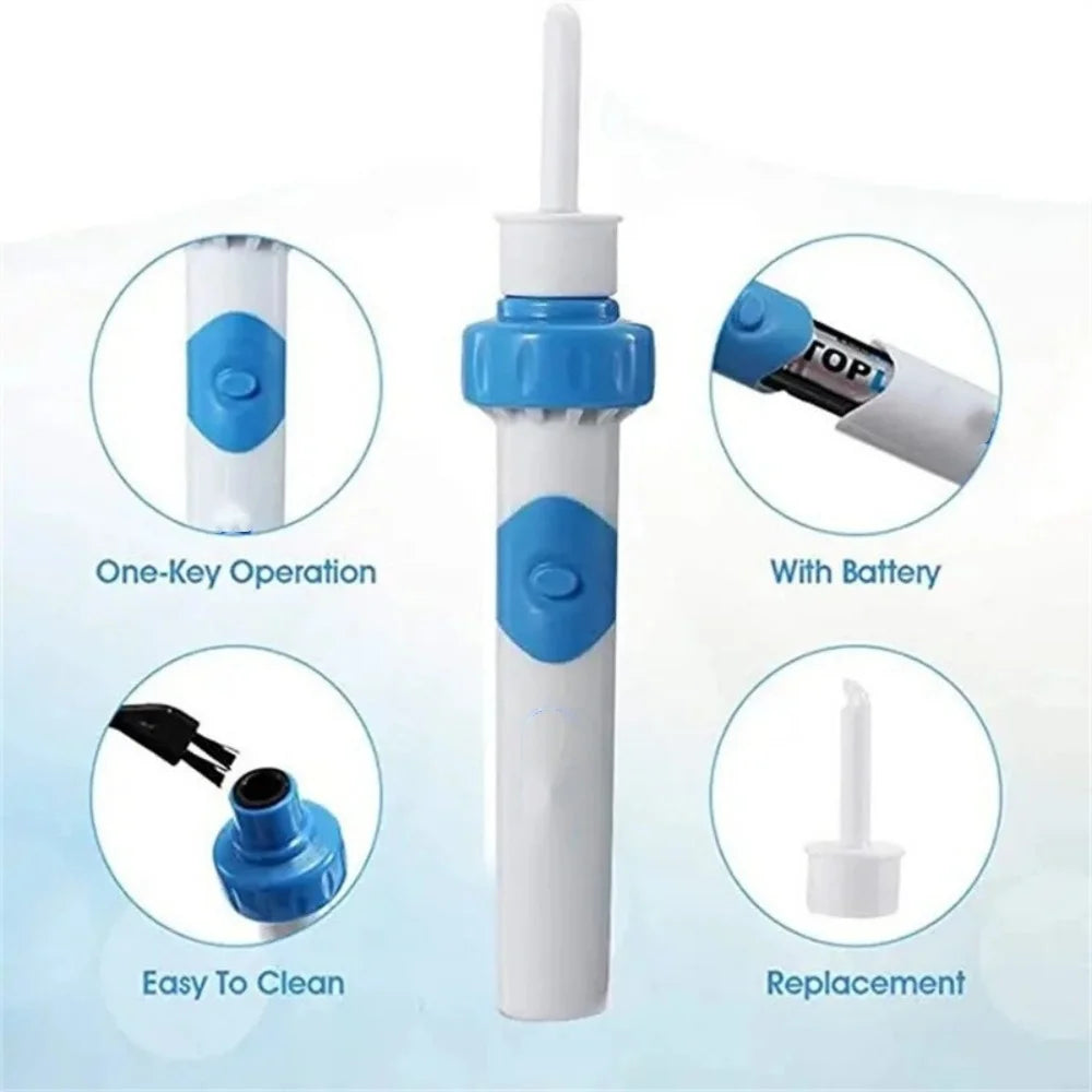 1pc Electric Earpick Earwax Tool for Children Adults Cleaning Earwax Cordless Safety Vibration Suction Spoon Ear Cleaner Earpick