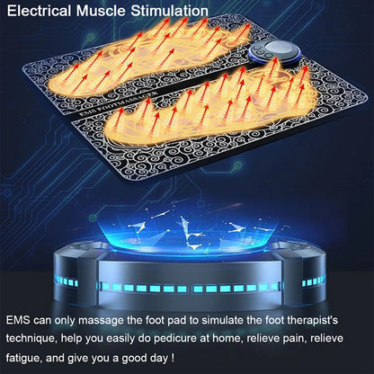 Electric EMS Foot Massager With Gel Pad Portable EMS Muscle Stimulation Massage Mat Improve Blood Circulation Relief Pain Relax