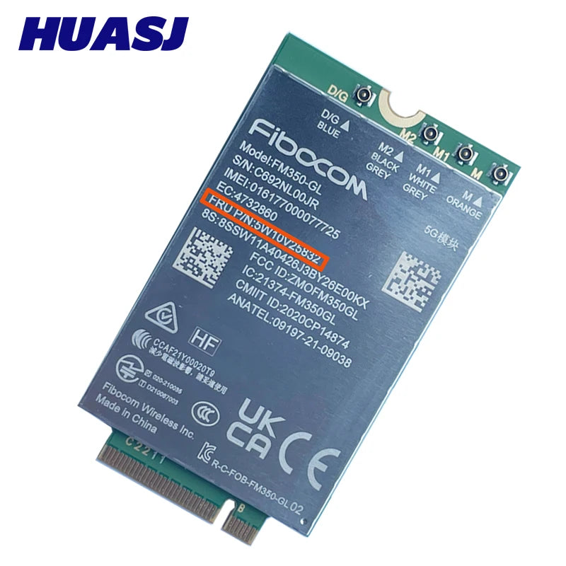 FM350-GL 5G NR M.2 Sub6 4*4 MIMO FRU 5W10V25832 For ThinkPad P1 Gen5 T14s Gen3 X13 Gen3 X1 Carbon 10th Gen X1 Yoga 7th Gen