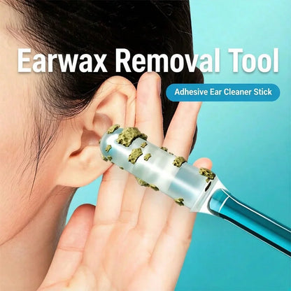 Gentle Ear Wax Cleaner for Sensitive Ears - Sticky Ear Cleaner， Hygienic Disposable Ear Picks with Travel Case,  Earwax Removal Tool by