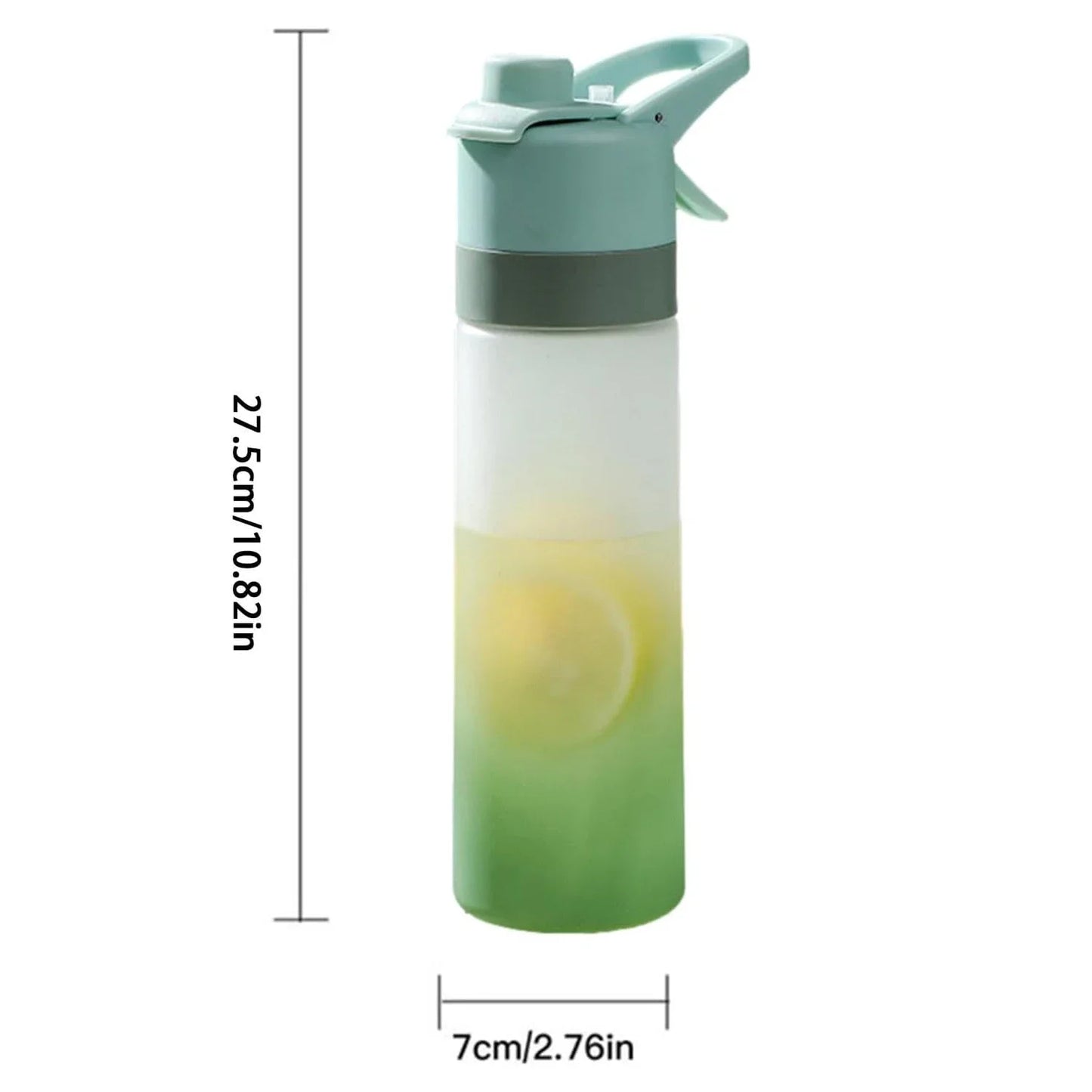 1-4PCS Gradient Spray Portable Sports Water Bottle Mist Spray Bottle for Outdoor Activities Gym Fitness Reusable Leak Proof