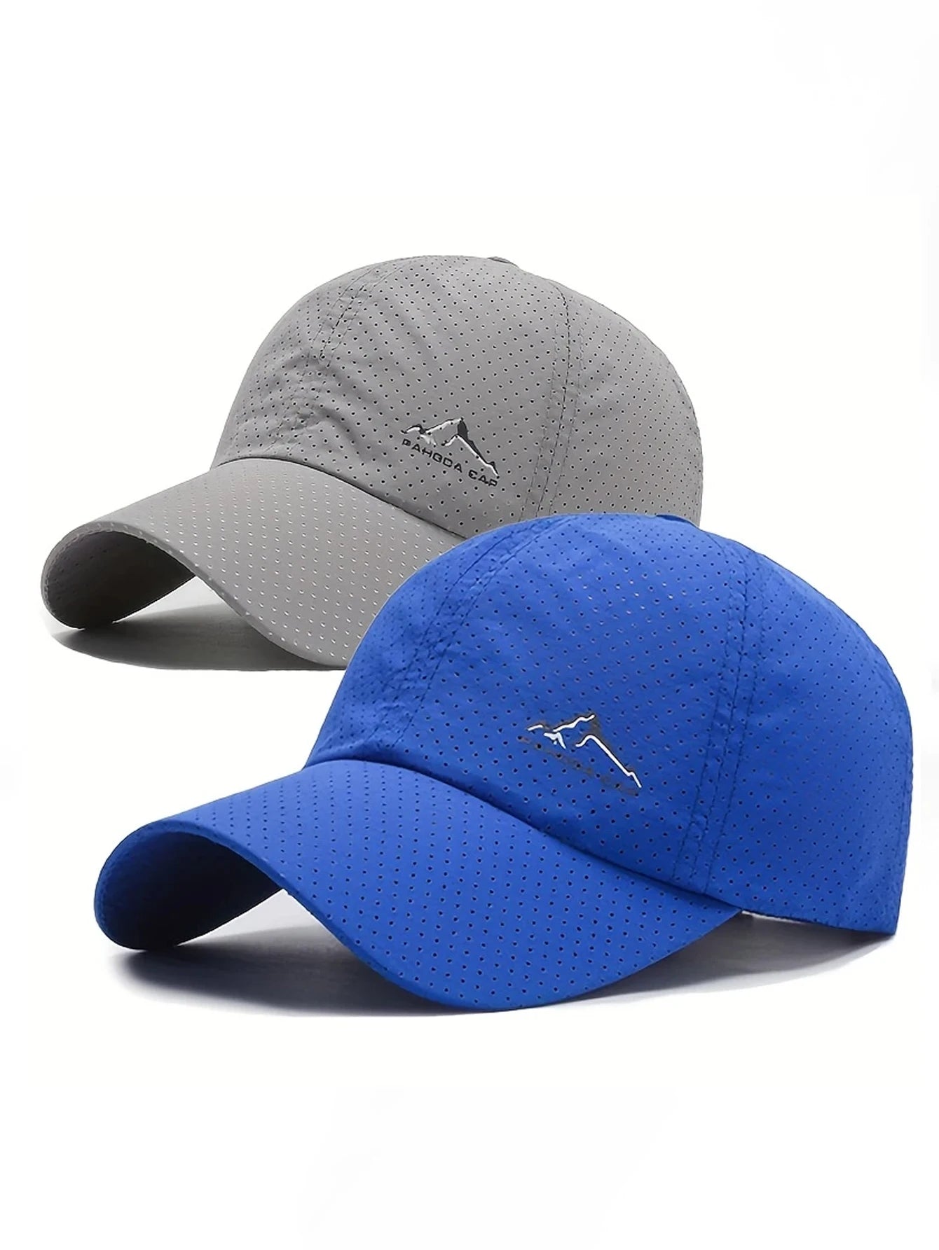 2pcs Sports Baseball Cap, Snow Mountain Print, Quick-drying, Spring Summer Leisure, D Suitable for Both Men and Women