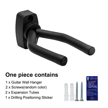 Miwayer Wall Mount Guitar Hook – 1/2/5/10pcs, Metal Core + ABS, Anti-Scratch EVA Padding, Fits Most String Instruments