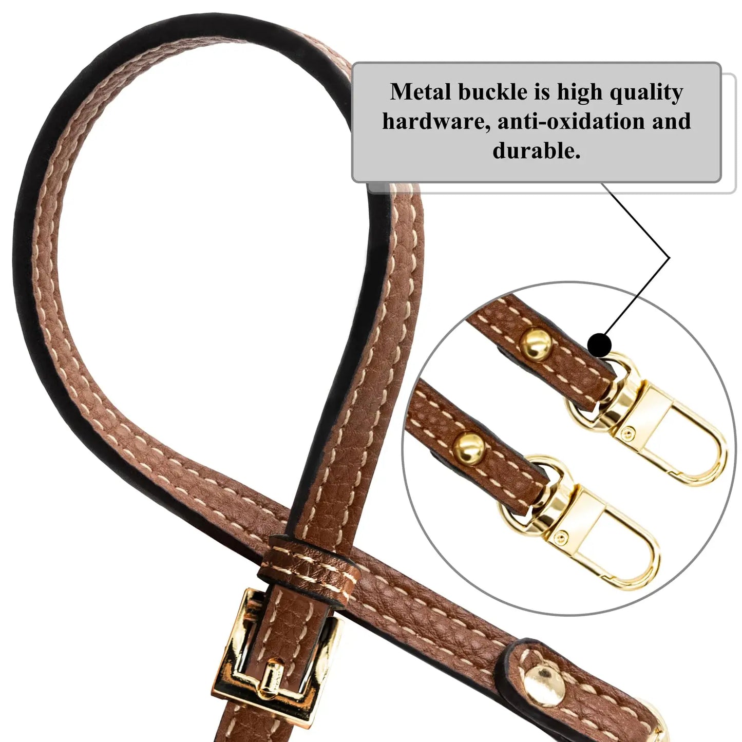 No Hole Punch Leather Replacement Strap Adjustable Crossbody Bag Strap Clip On Shoulder Strap for Purse Handbag Accessory