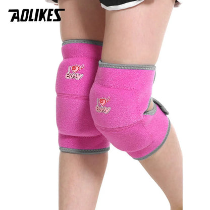 AOLIKES 1 Pair Kids Thicken Sponge Anti-crash Knee Pads For Dancing Roller Skating Cycling Children Kneepads Knees Protector