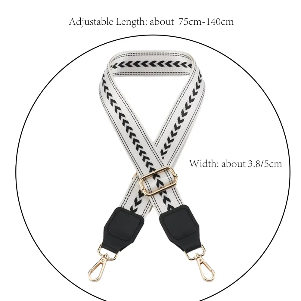 Nylon Shoulder Strap Diy Exquisite Embroidery Universal Fashionable Durable Precision Woven Diagonal Shoulder Strap 3.8CM