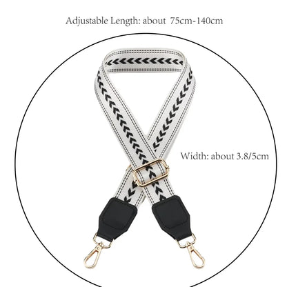 Nylon Shoulder Strap Diy Exquisite Embroidery Universal Fashionable Durable Precision Woven Diagonal Shoulder Strap 3.8CM