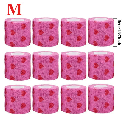 12/10pcs Colorful Sport Self Adhesive Elastic Bandage Wrap Tape Elastoplast For Knee Pad Finger Ankle Palm Aid Kit Pet Tool Warm