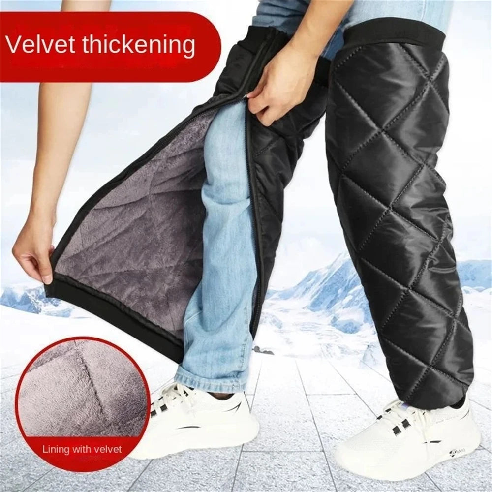 Warm, Waterproof Motorcycle Knee Pads & Leg Sleeves – Zippered Leg Warmers, Winter Thermal Knee Braces & Motorcycle Leg Guards
