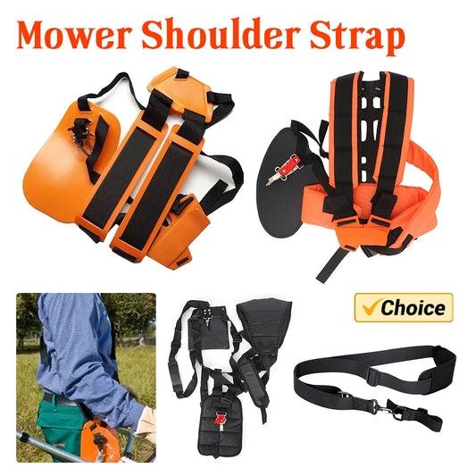 W Shape Buckle Padded Belt Comfortable Padded Belt Double Shoulder Strap Labor Saving Increase Safety for Brush Cutter Trimmer
