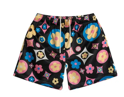 Hot-selling Fashionable Flower Pattern Men Casual Hip-hop Beach Shorts Breathable Fashion Trend Design Quick-drying Shorts