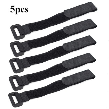 5PCS Bike Handlebar Straps Universal Nylon Tie Bands for Flashlight Gear Accessories Sticky Fastening Strap