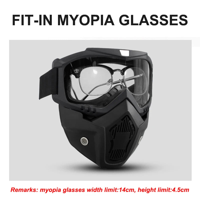2025 NEW Outdoor Sports Windproof Mask Goggle HD Motorcycle Glasses Snowboard Eyewear Riding Motocross Summer UV Sunglasses