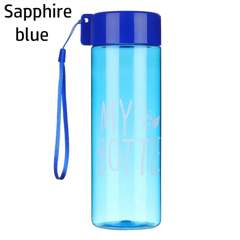 500ML Large Capacity Sports Water Bottle Transparent Drinking Cup Men Women Summer Outdoor Portable Plastic Coffee Juice Cup