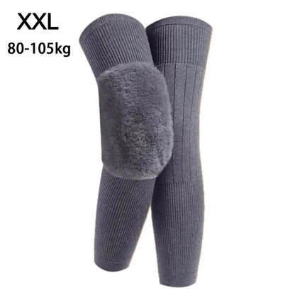 New Elastic Winter Knee Pads Plus Velvet Warm Knee Sleeve Thickened Universal Leg Sleeves Windproof Coldproof Knee Support