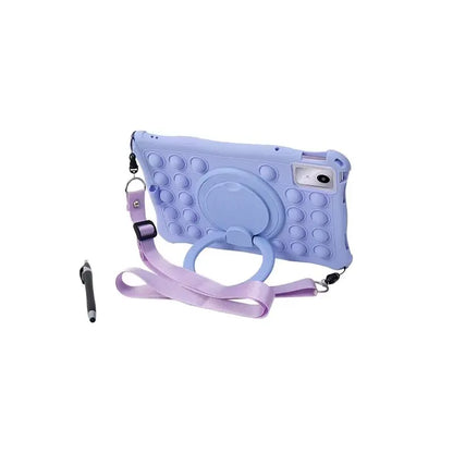 Silicone Case for Lenovo Tab M11 11 inch TB331FC TB330FU Decompression Bubble Rotating Bracket Cover with Shoulder Strap & Pen