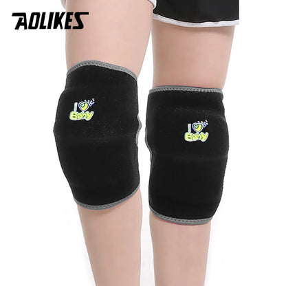 AOLIKES 1 Pair Kids Thicken Sponge Anti-crash Knee Pads For Dancing Roller Skating Cycling Children Kneepads Knees Protector