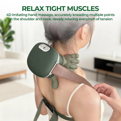 Bionic Finger Neck Shoulder Massager Wireless Neck Cervical Trapezius 4D Kneading Body Back Hand Massage Shawl Brushless Motor