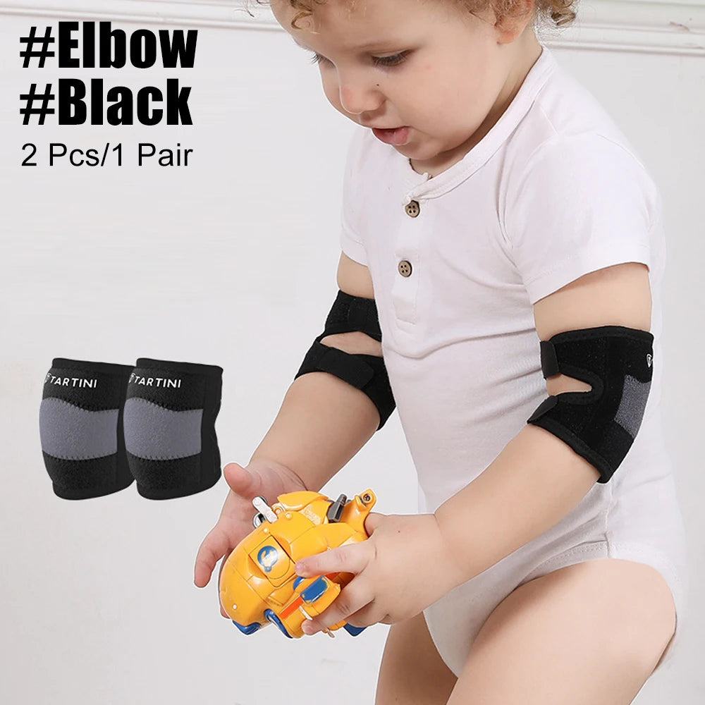 1Pair Baby Elbow Knee Pads for Crawling Adjustable Knee Pads Toddler Crawler Knee Elbow Protector for Infant Girl Boy Crawling