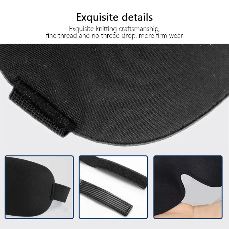 Comfortable Lightweight Eye Cover Soft 3D Contoured Sleeping Mask Breathable Eye Shade for Men and Women Night Travel Rest Aid