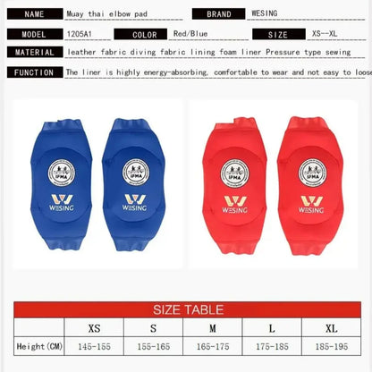 Wesing IFMA MMA Kickboxing Taekwondo Muay Thai Elbow Support Pads Sanda Arm Pad Protector Training Protective Gear DEO