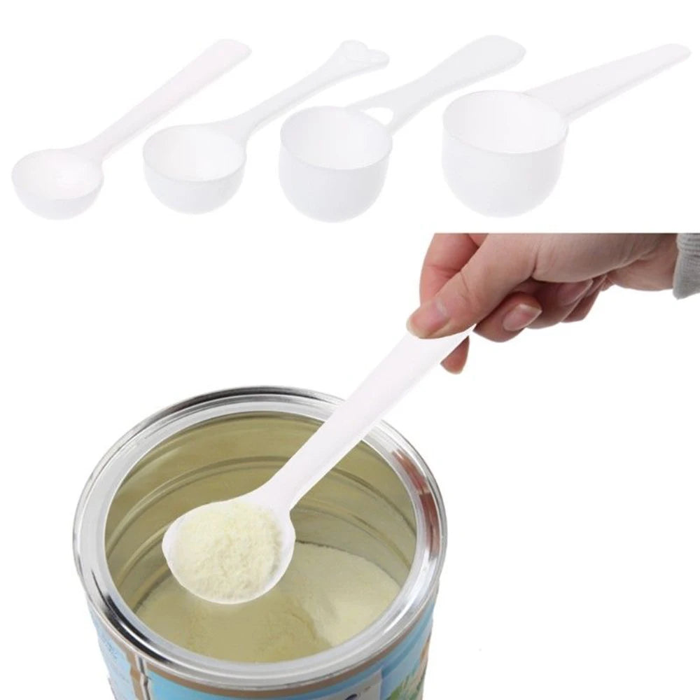 10PCS Tools Kitchen Protein Powder Measuring Spoon Plastic Coffee Milk 1/3/5/10g