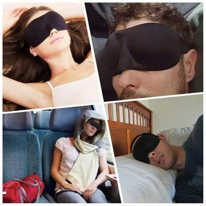 Comfortable Lightweight Eye Cover Soft 3D Contoured Sleeping Mask Breathable Eye Shade for Men and Women Night Travel Rest Aid