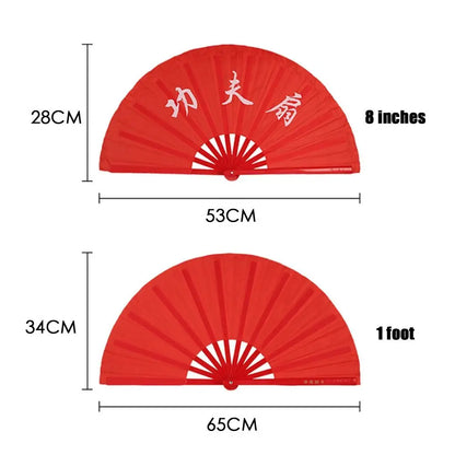 28/34cm Chinese Tai Chi Chinoiserie Gift Kung Fu Fan Folding Stage Fan Plastic Bone Fan Yoga Fan