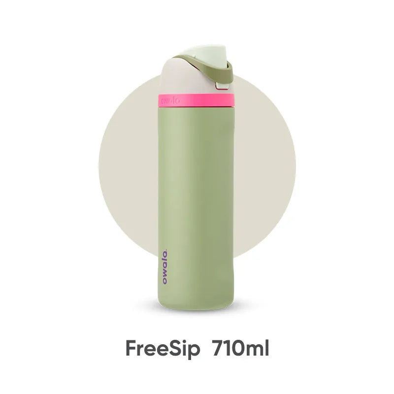 FreeSip 24oz Insulated Stainless Steel Water Bottle with Straw , BPA-Free Sports Water Bottle, Great for Travel, 710ml