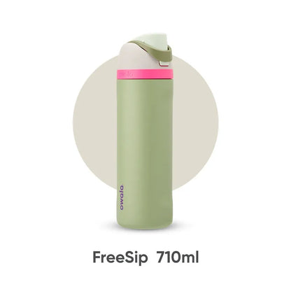 FreeSip 24oz Insulated Stainless Steel Water Bottle with Straw , BPA-Free Sports Water Bottle, Great for Travel, 710ml