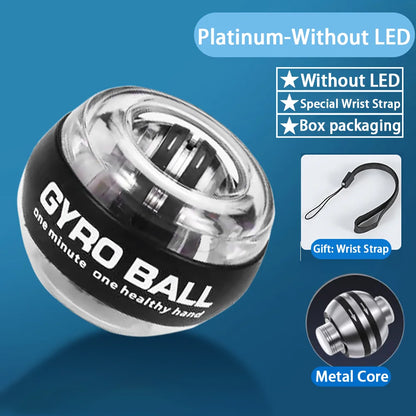 Power Wrist  Hand Ball Trainer Ball Wrist Strengthener Gyro Self-Starting Forearm Trainer Gyro Ball for Strengthening Muscles